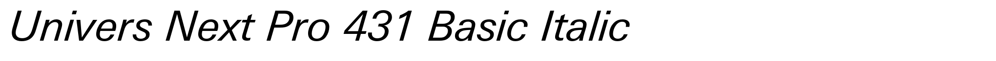 Univers Next Pro 431 Basic Italic image